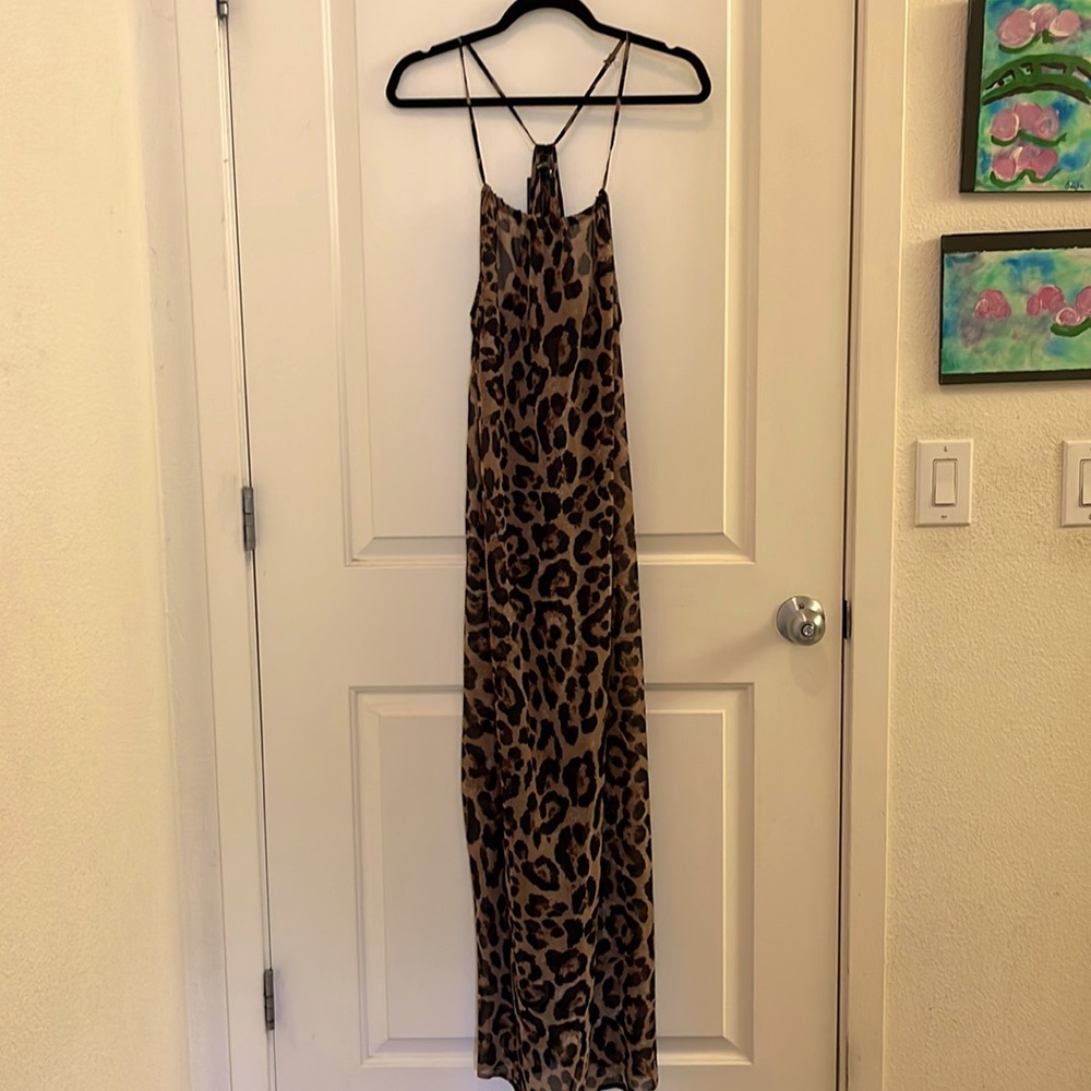 Nasty Gal, Leopard swim suit coverup.